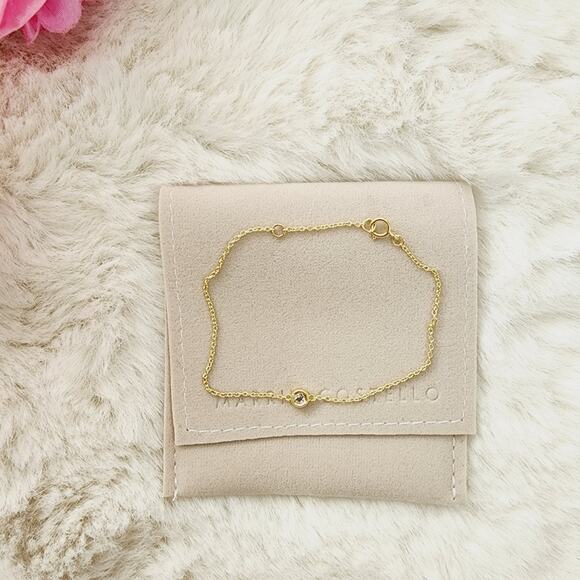 NEW Marrin Costello Soleil Dainty 14K Gold Plated Chain Bracelet - Picture 1 of 8